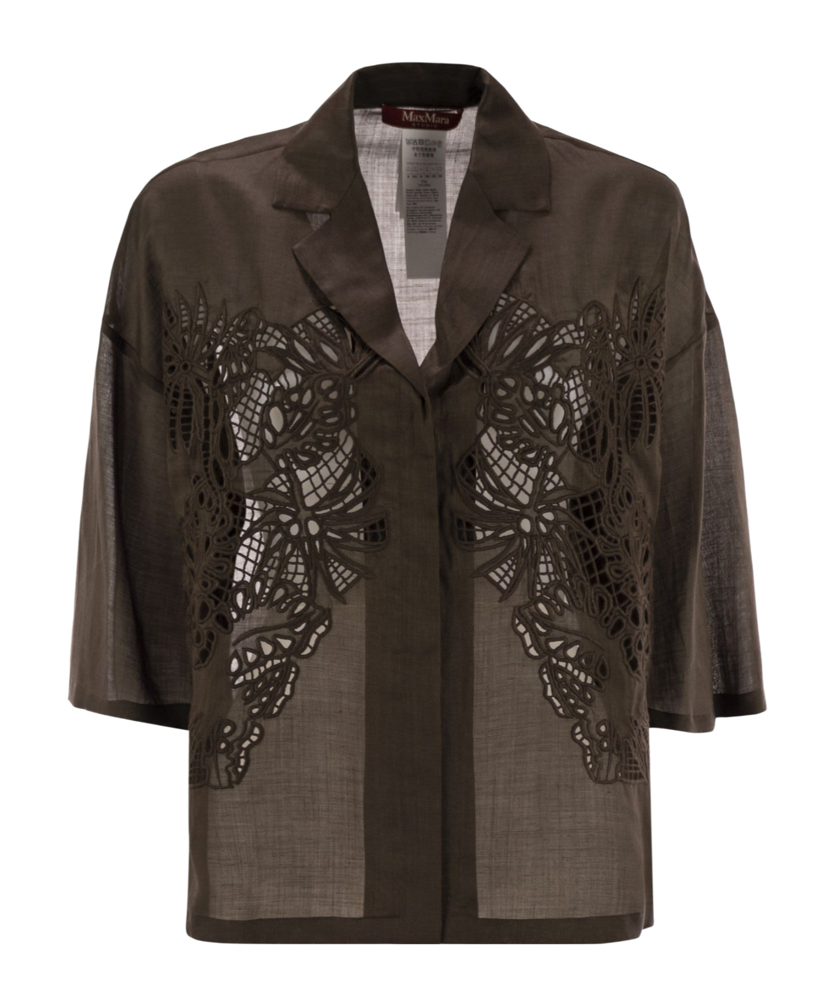 MAX MARA LAPEL SHORT-SLEEVED SHIRT