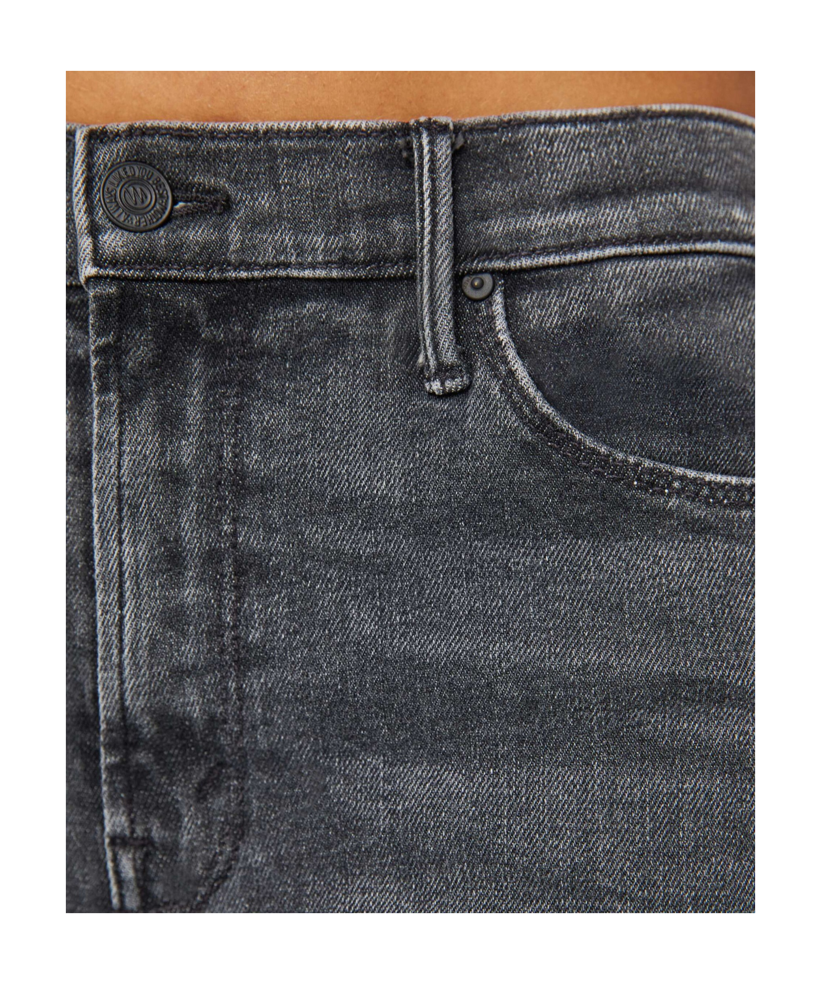 Mother The Twister Heel I Hate Snakes Jeans In Black