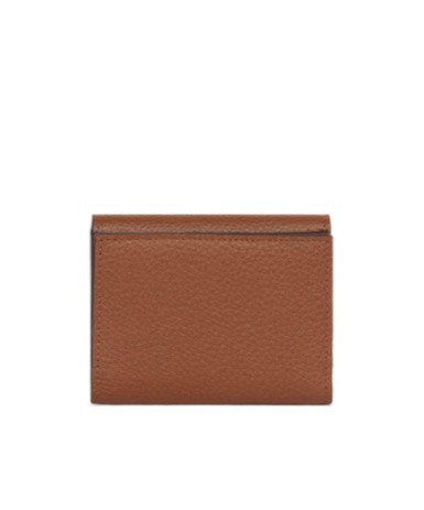 Etro Small Tumbled Leather Pony Wallet In Brown