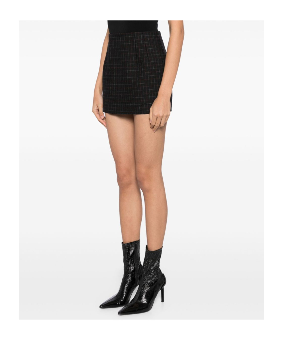 WARDROBE.NYC CHECKED MINI SKIRT