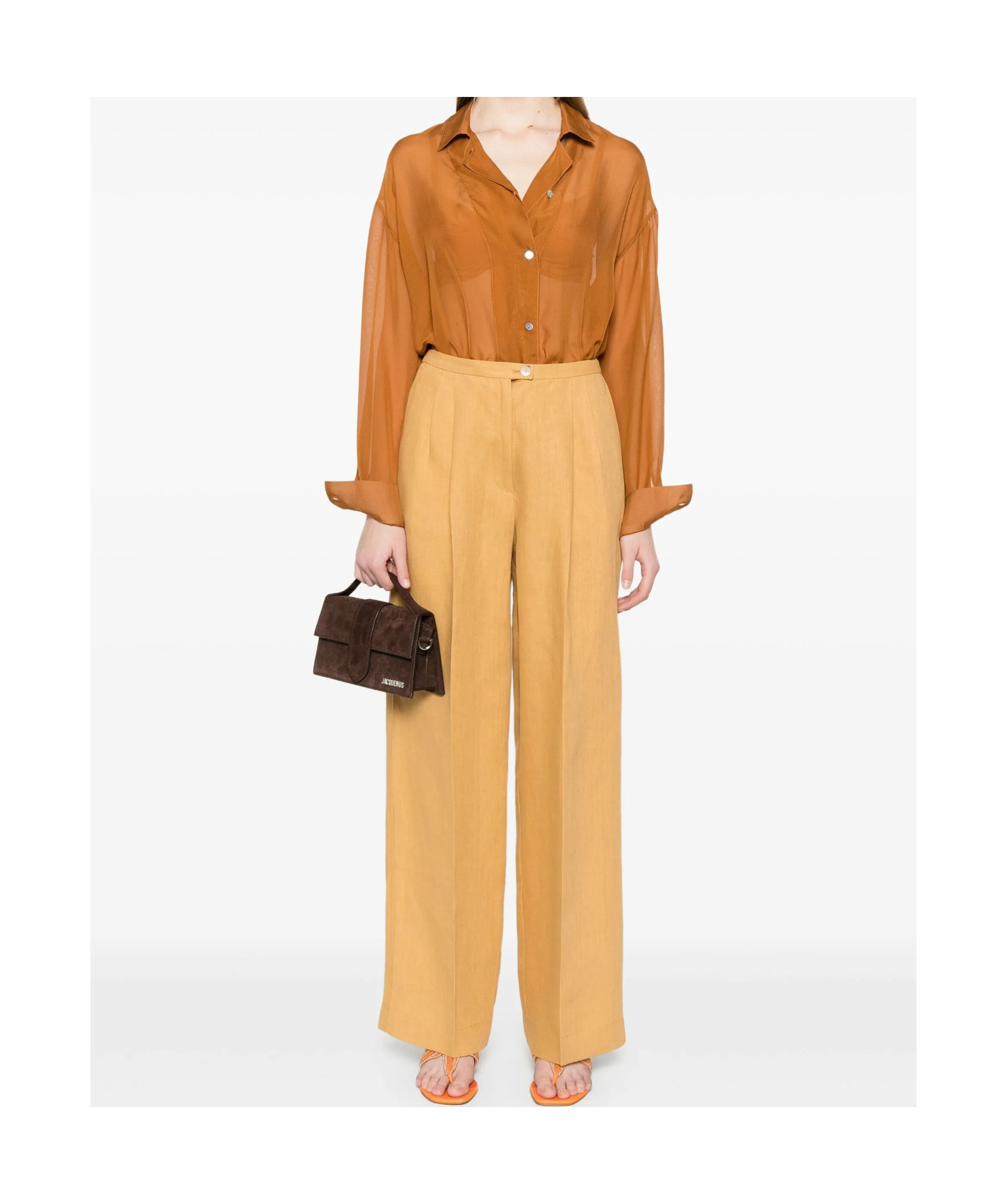 Forte Forte Forte_forte Chic Chiffon Silk Shirt In Brown