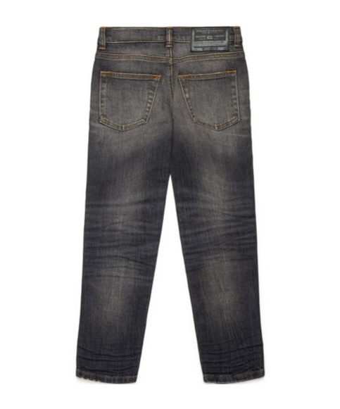 DIESEL DIESEL KIDS DISTRESSED TAPERED JEANS