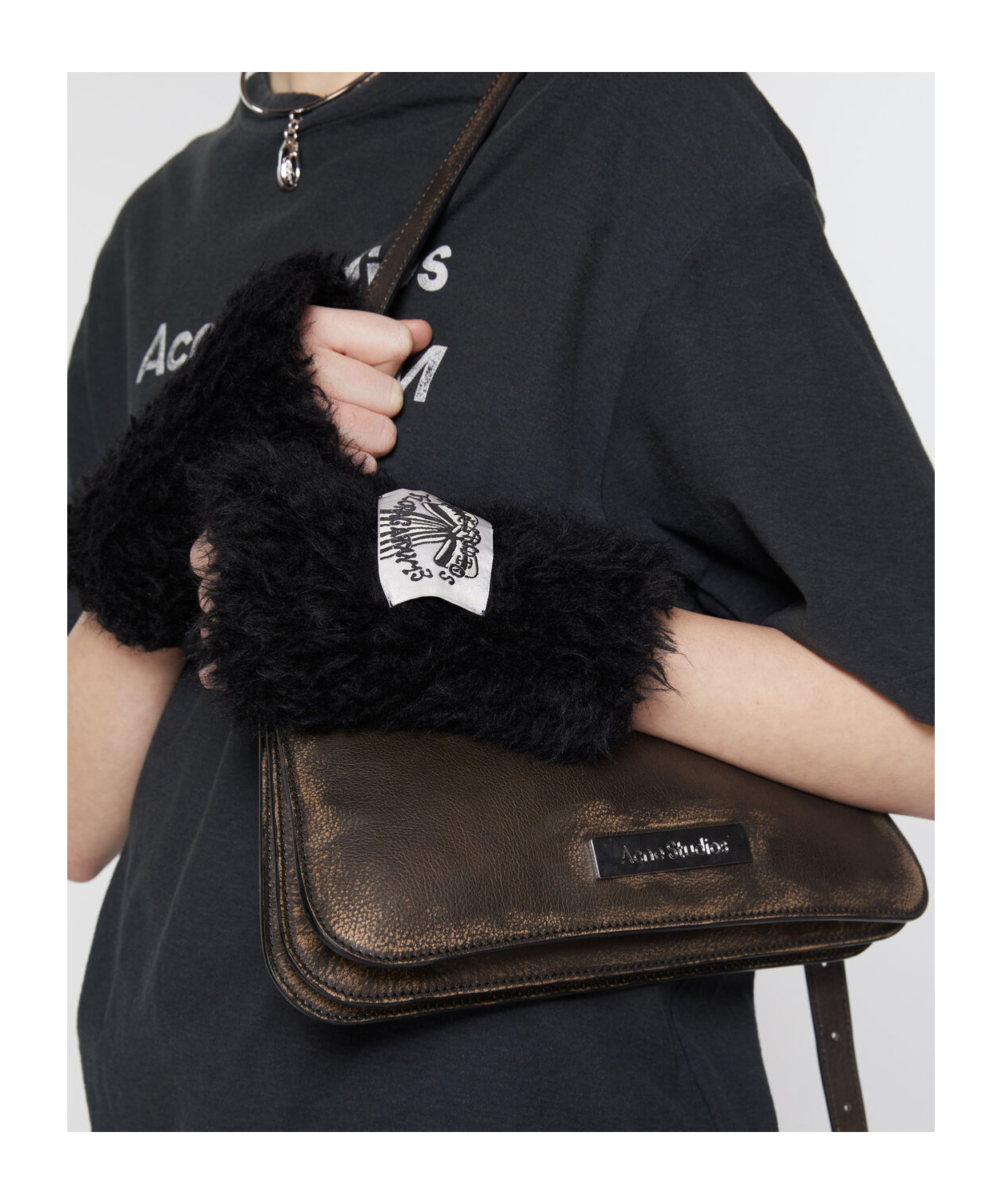 ACNE STUDIOS LOGO GLOVES 