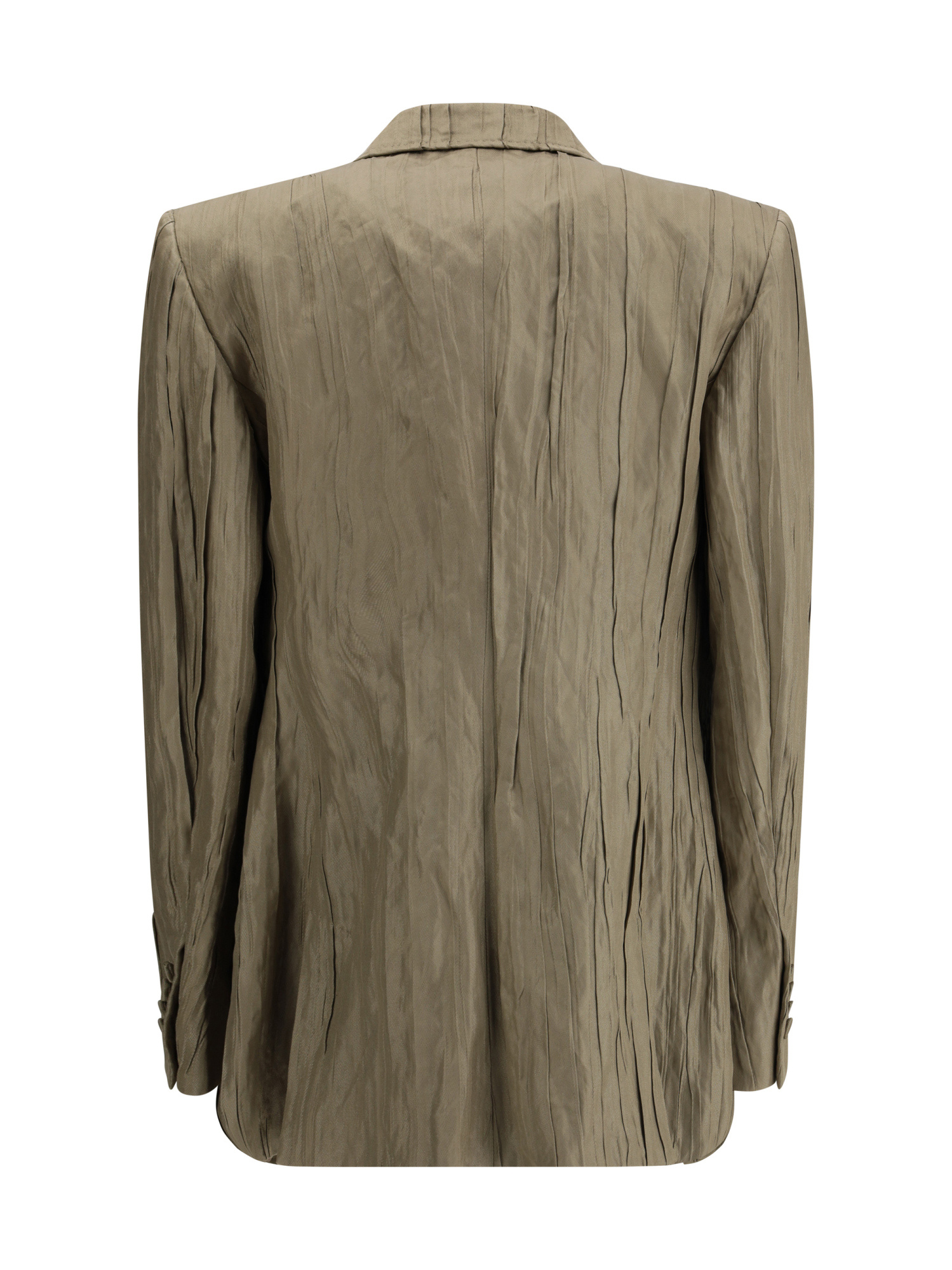 Gabriela Hearst Mairi Crinkled Blazer In Green
