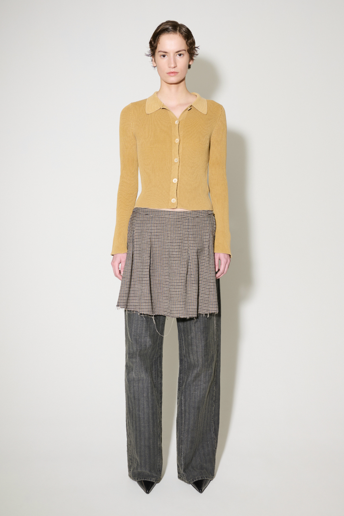 Our Legacy Sand-coloured Ribbed Cotton Cardigan In Nude