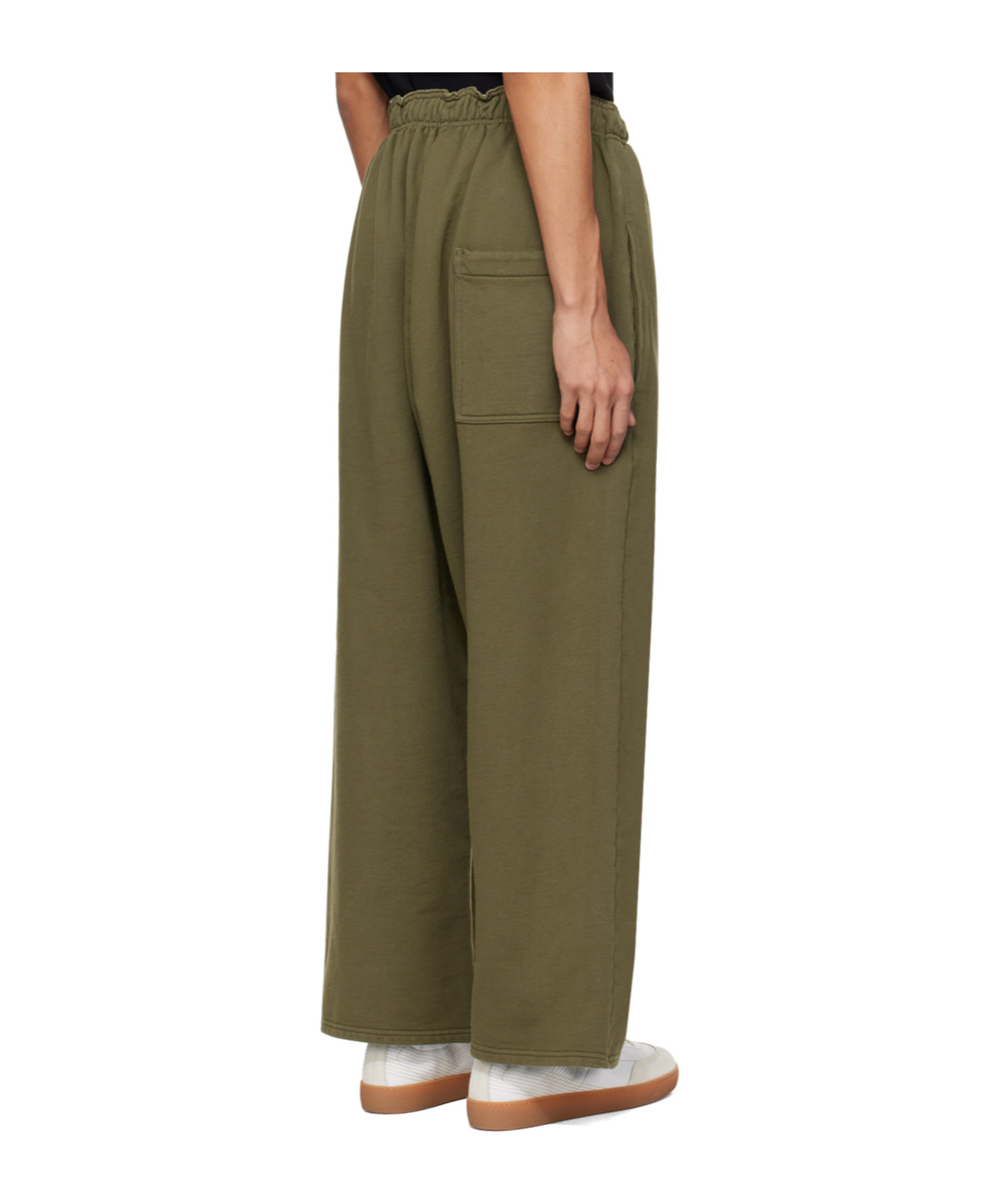 Hed Mayner Elastic Waist Casual Pants In Green