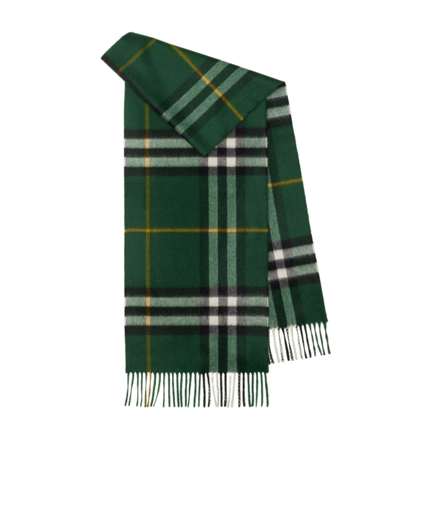 Burberry Mu Giant Check Scarf In Green