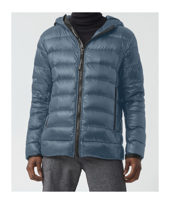 Shop Canada Goose Logo-patch Padded Down Jacket In Blue