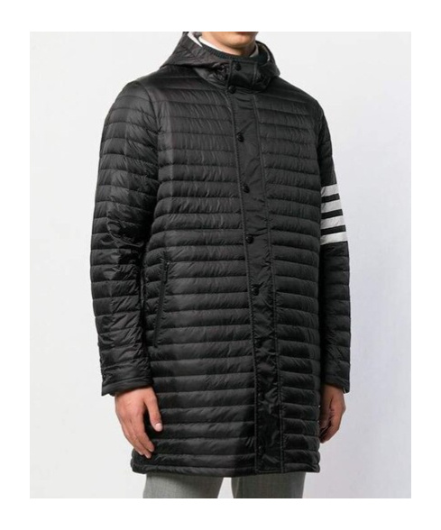 Thom Browne 4-bar Padded Coat In Black