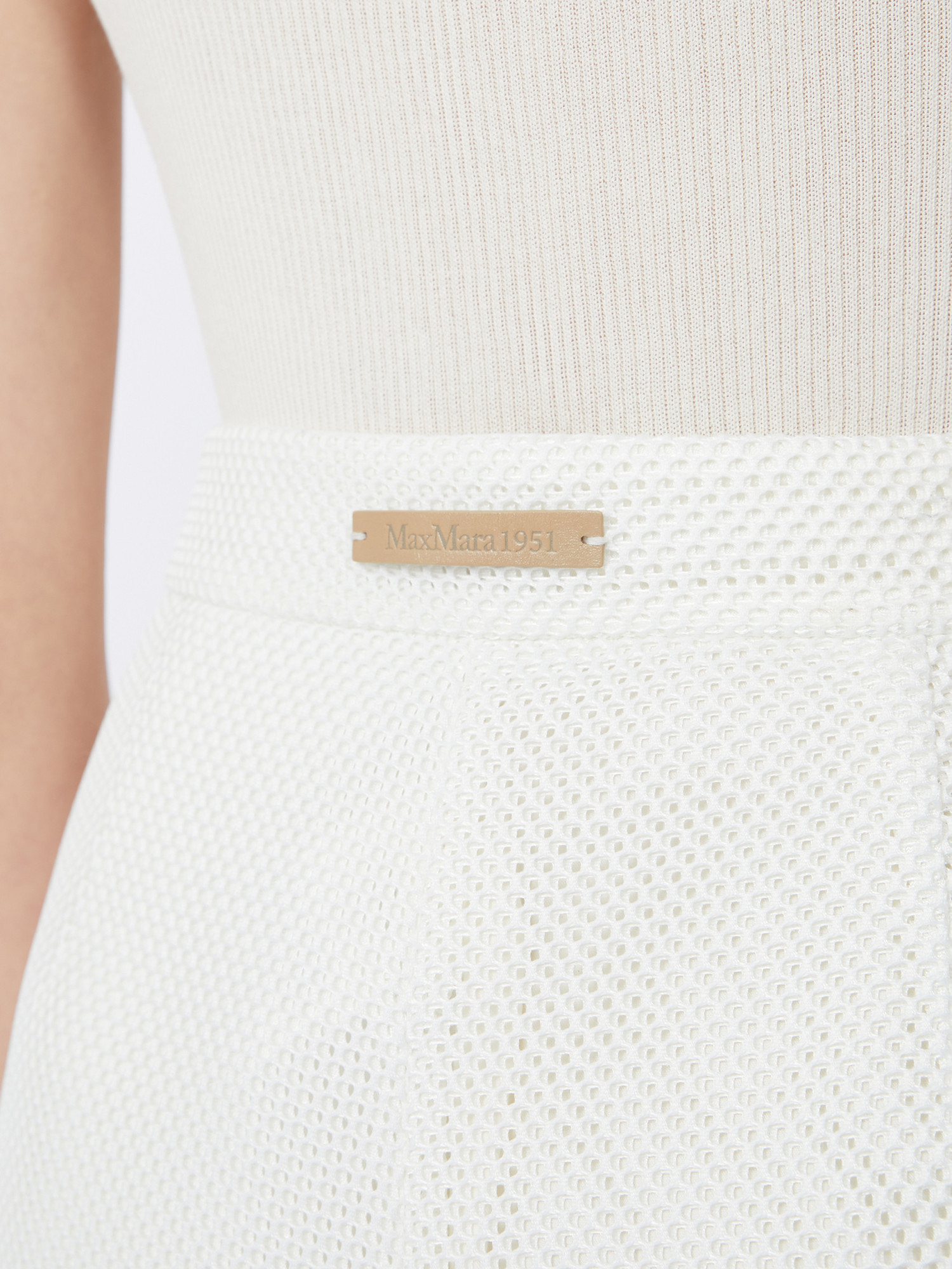 Max Mara Avena Jersey Trouser White