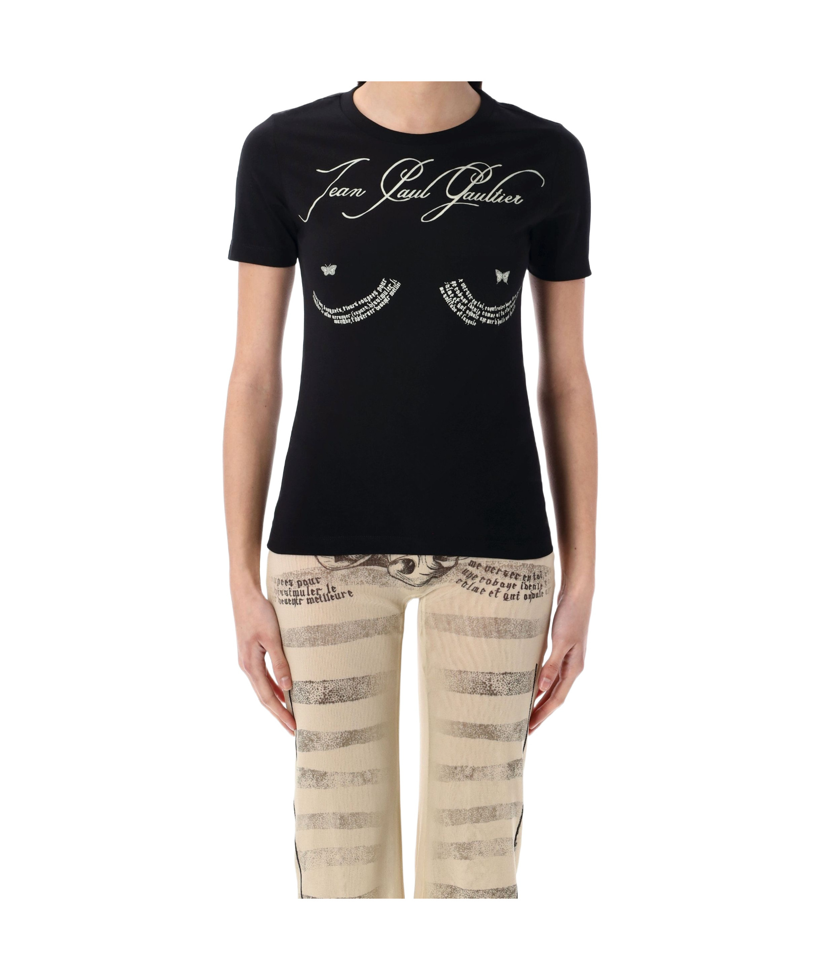 Jean Paul Gaultier Short-sleeved T-shirt In Black