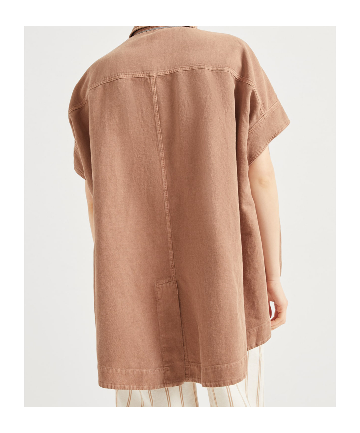 BRUNELLO CUCINELLI BRUNELLO CUCINELLI GARMENT-DYED OVERSHIRT