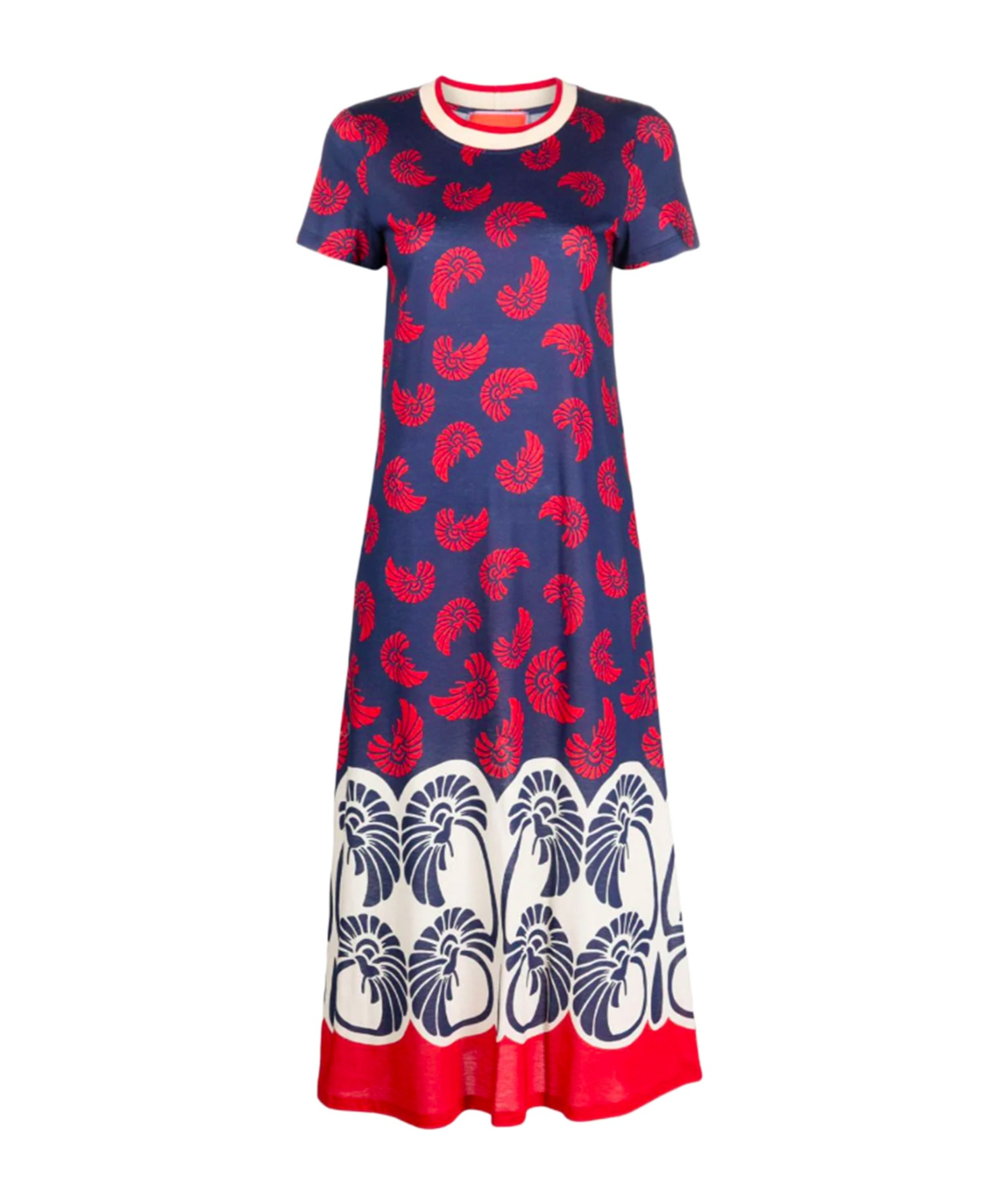 LA DOUBLEJ SPORTY SWING FLORAL-PRINT MIDI DRESS 