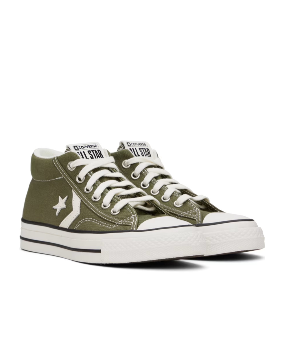 Converse Khaki Star Player 76 Sneakers In Green