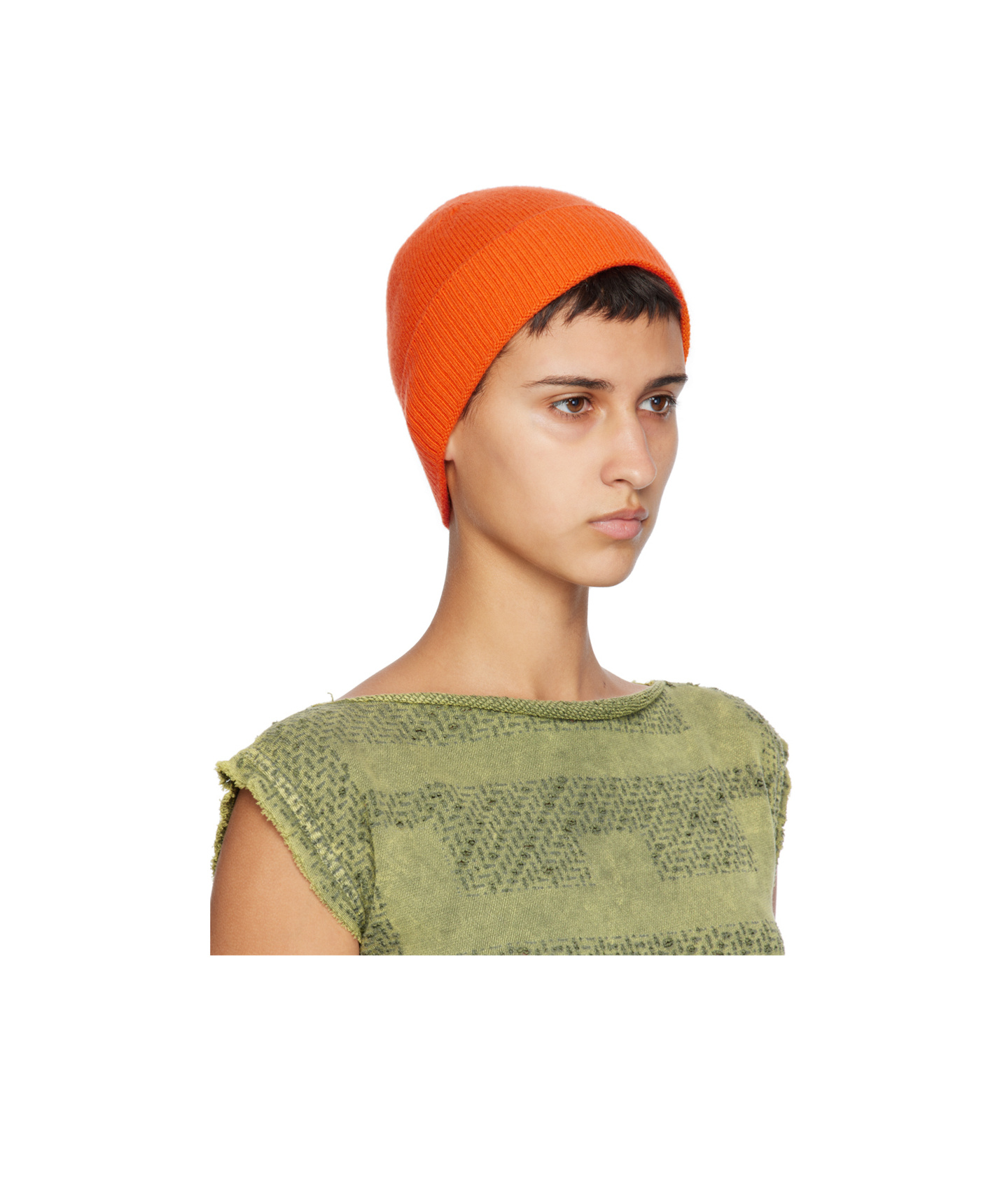 Diesel Orange K-rev Beanie In Nude