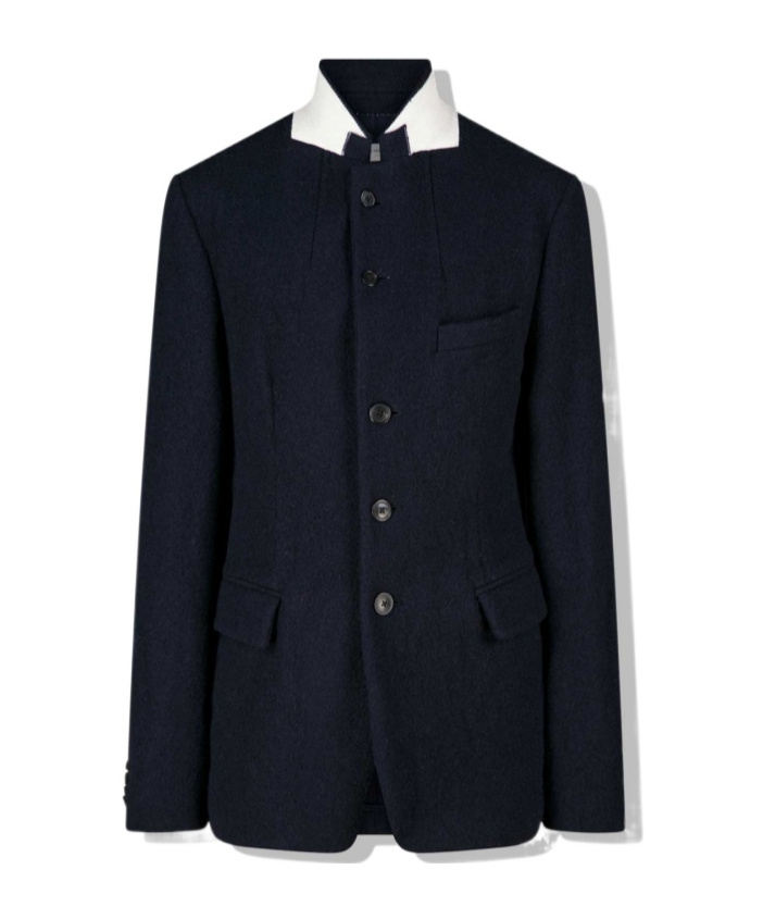 Dries Van Noten Long-sleeved Suit Coat In Black