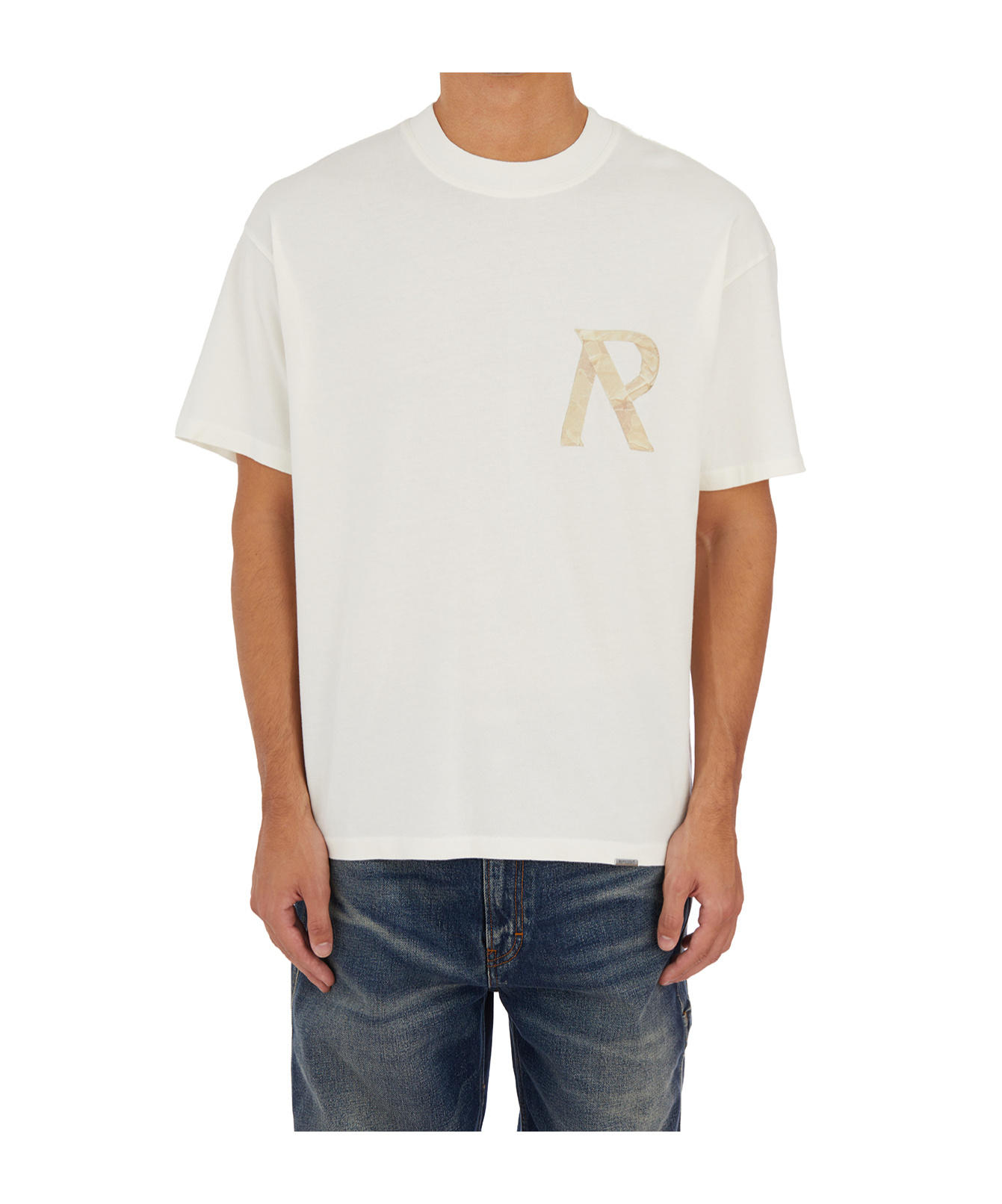Represent Tape-detail T-shirt In White