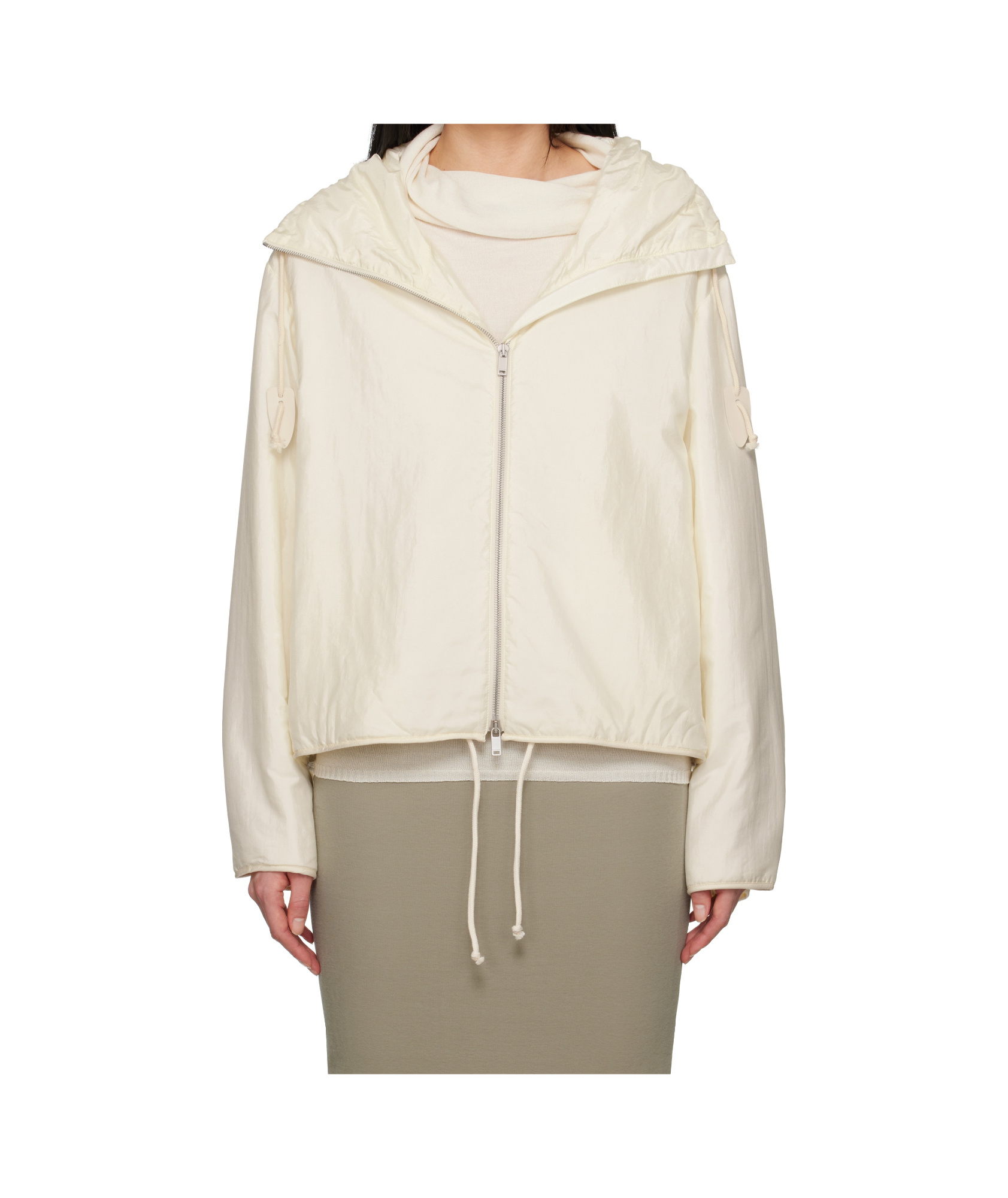 Shop Jil Sander Padded Jacket In Nude