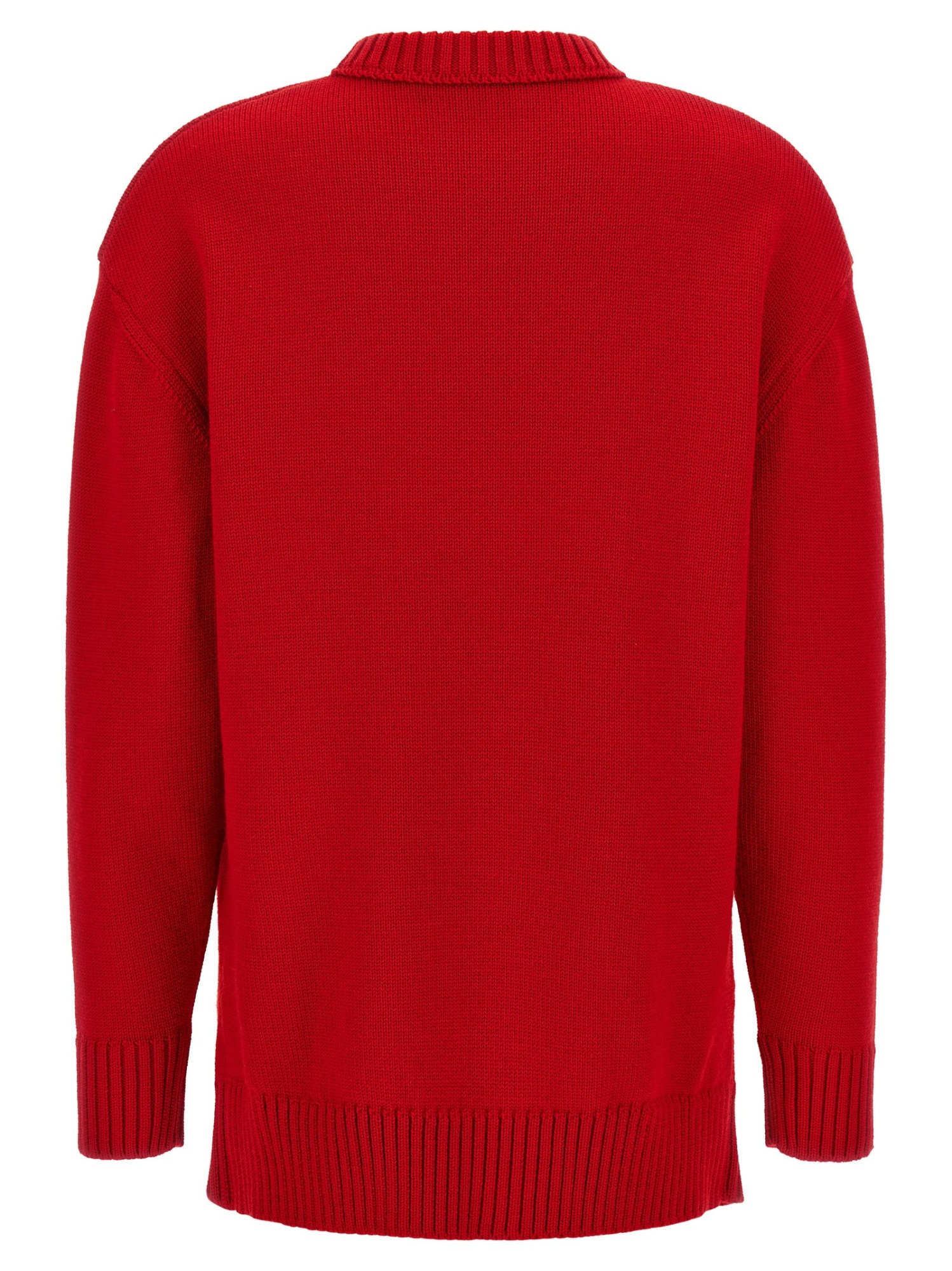 Prada Bow Sweater In Red