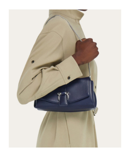 Ferragamo Limoges Front Flap Crossbody Bag In Blue