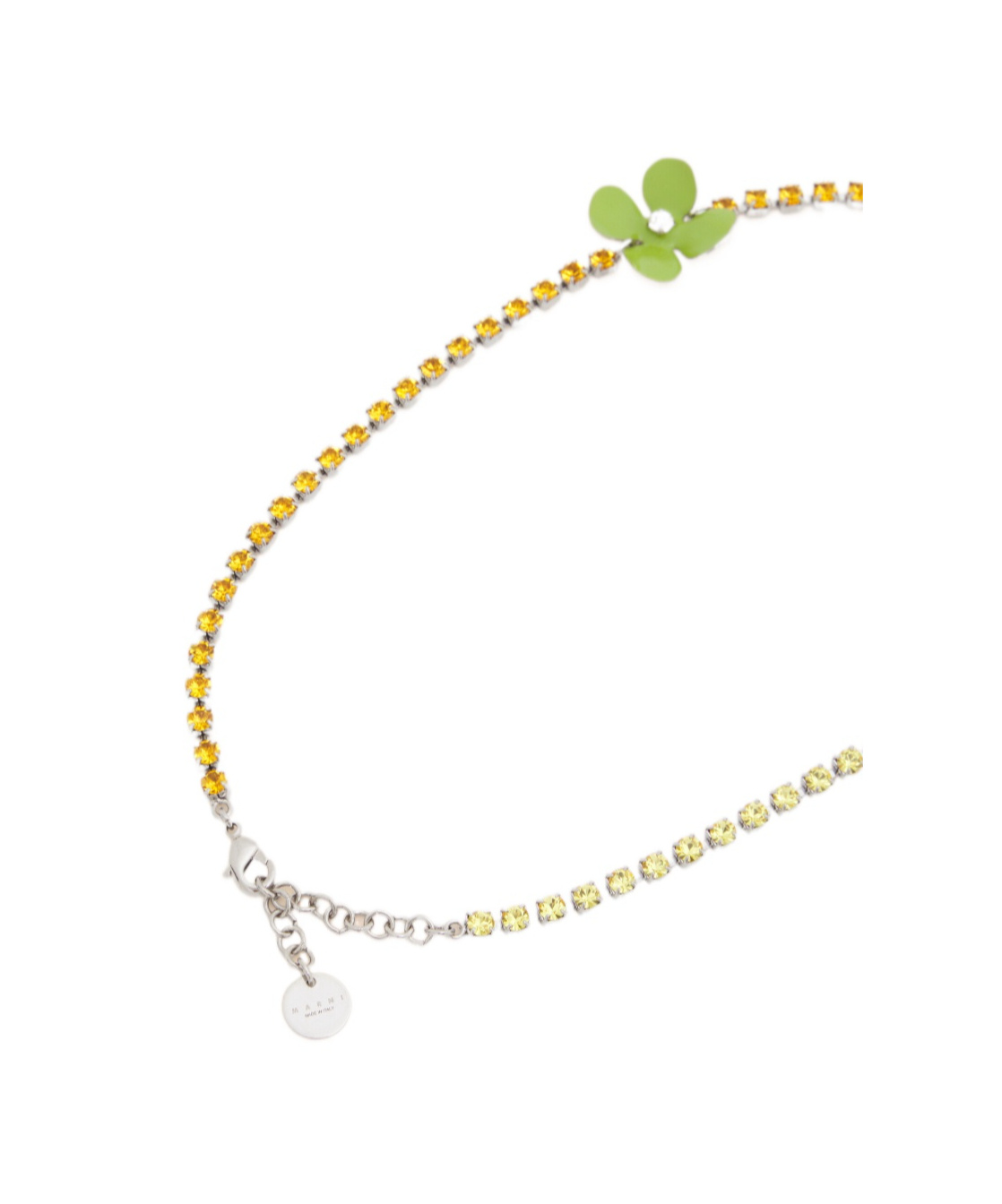 Marni Flower Embellished Necklace In Gold