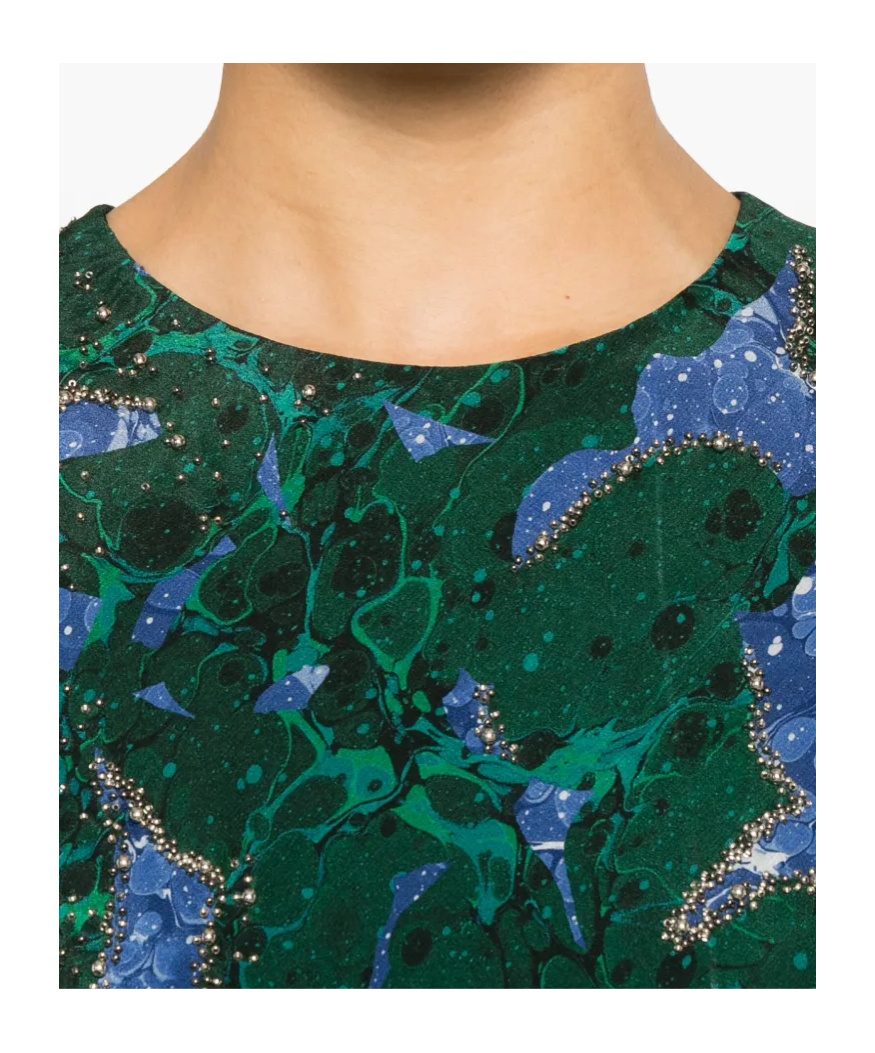 Shop Dries Van Noten Sleeveless Dress In Green