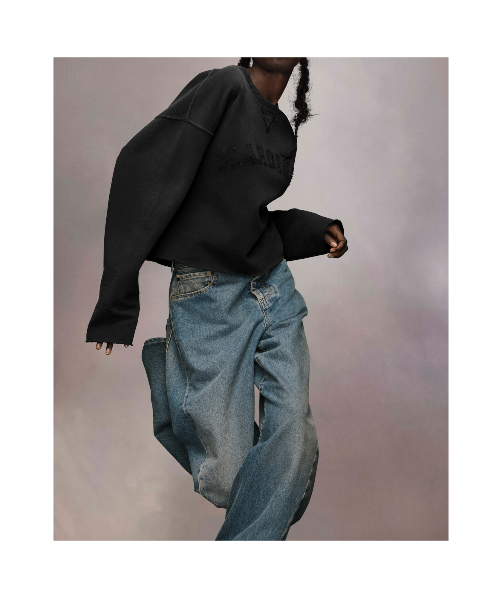 Maison Margiela Firm Fleece Sweatshirt In Black