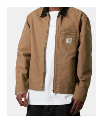 Carhartt Og Detroit Corduroy-collar Jacket In Brown