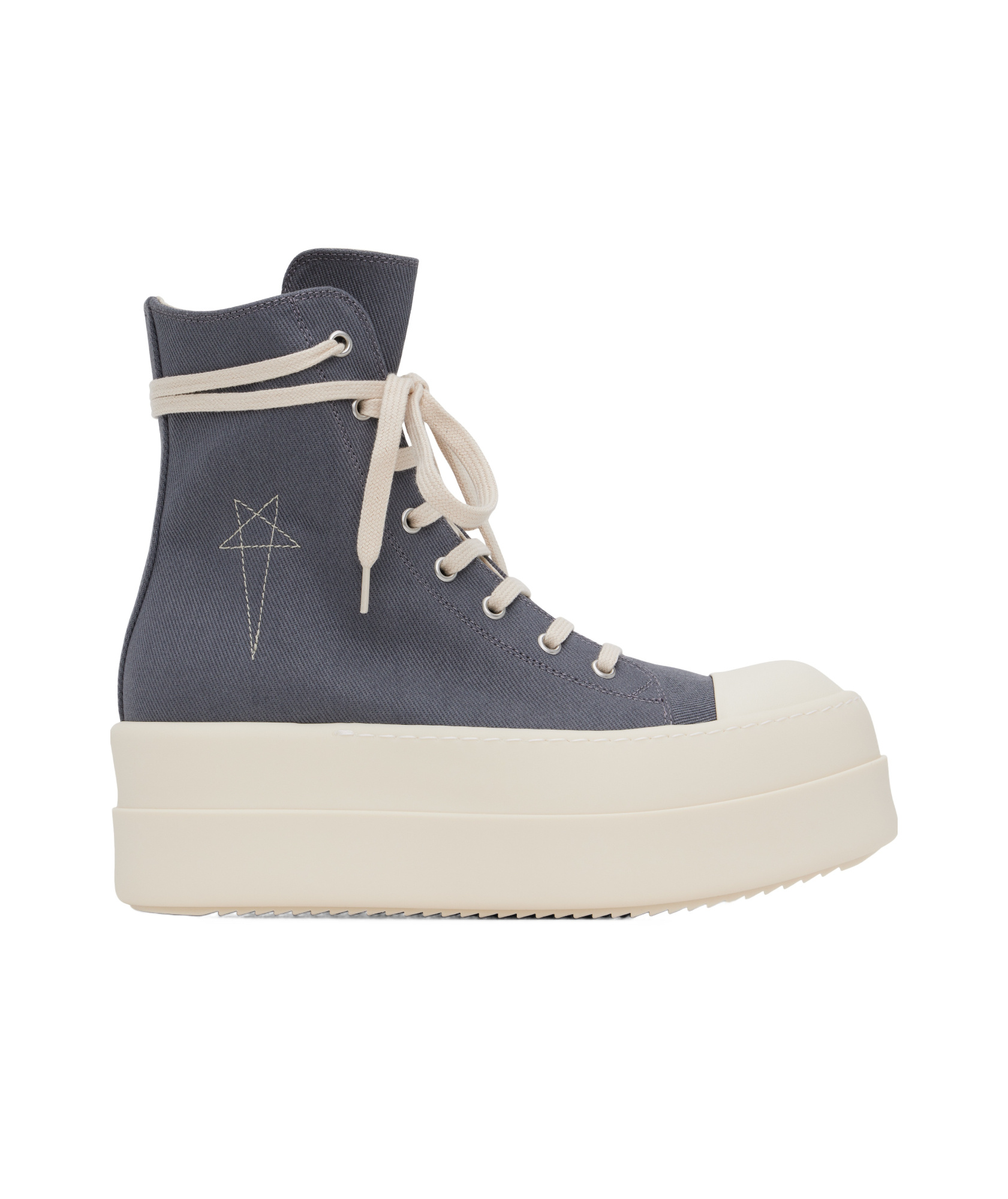 Rick Owens Drkshdw Gray Porterville Double Bumper Sneakers In White