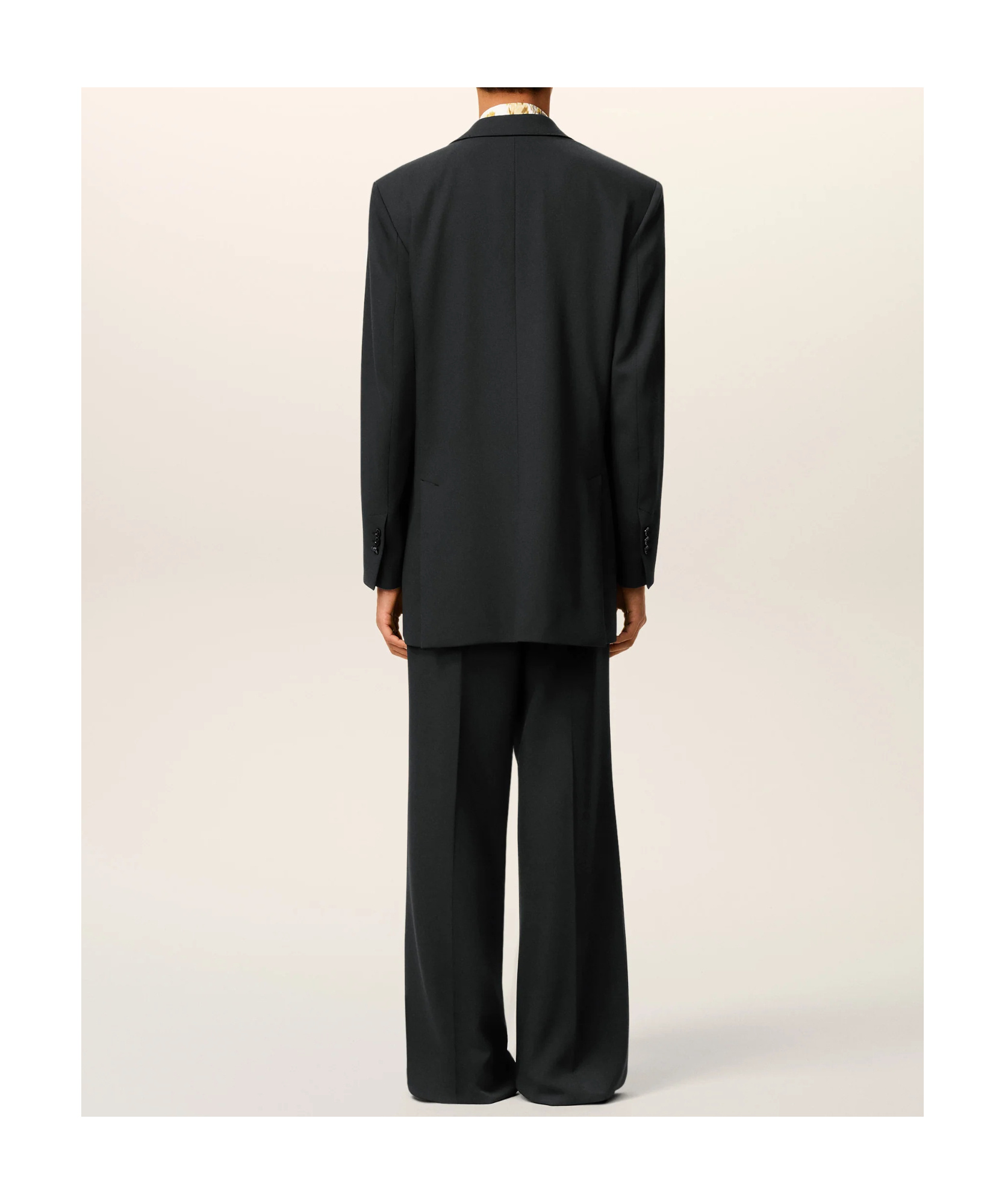 Ami Alexandre Mattiussi Black Wool Loose Double Breasted Jacket In Gray