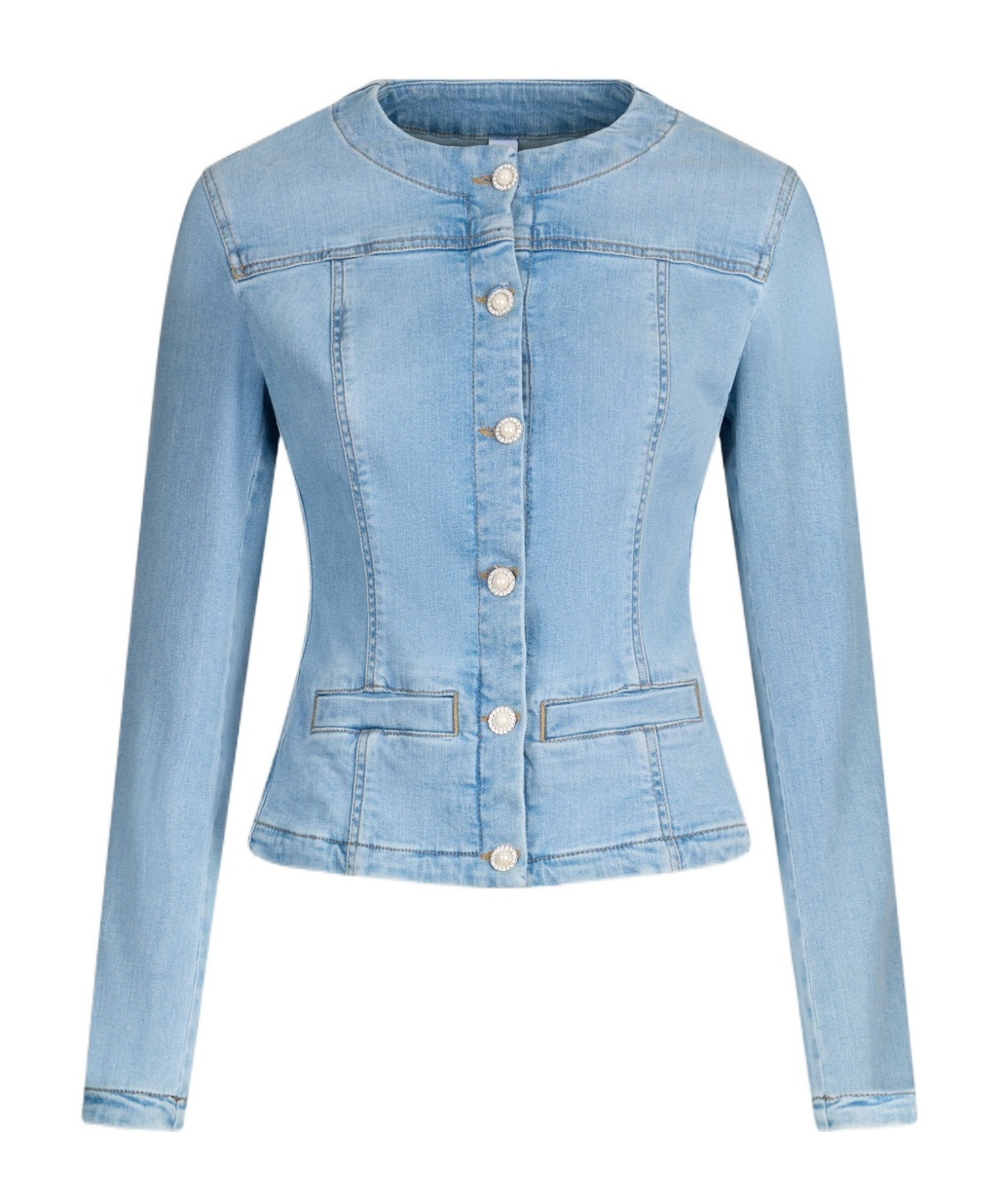 Shop Liu •jo Liu Jo Button-up Denim Jacket In Blue