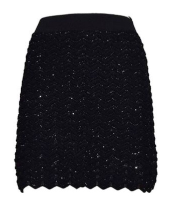 Shop Missoni Sequin-embellished Mini Skirt In Black
