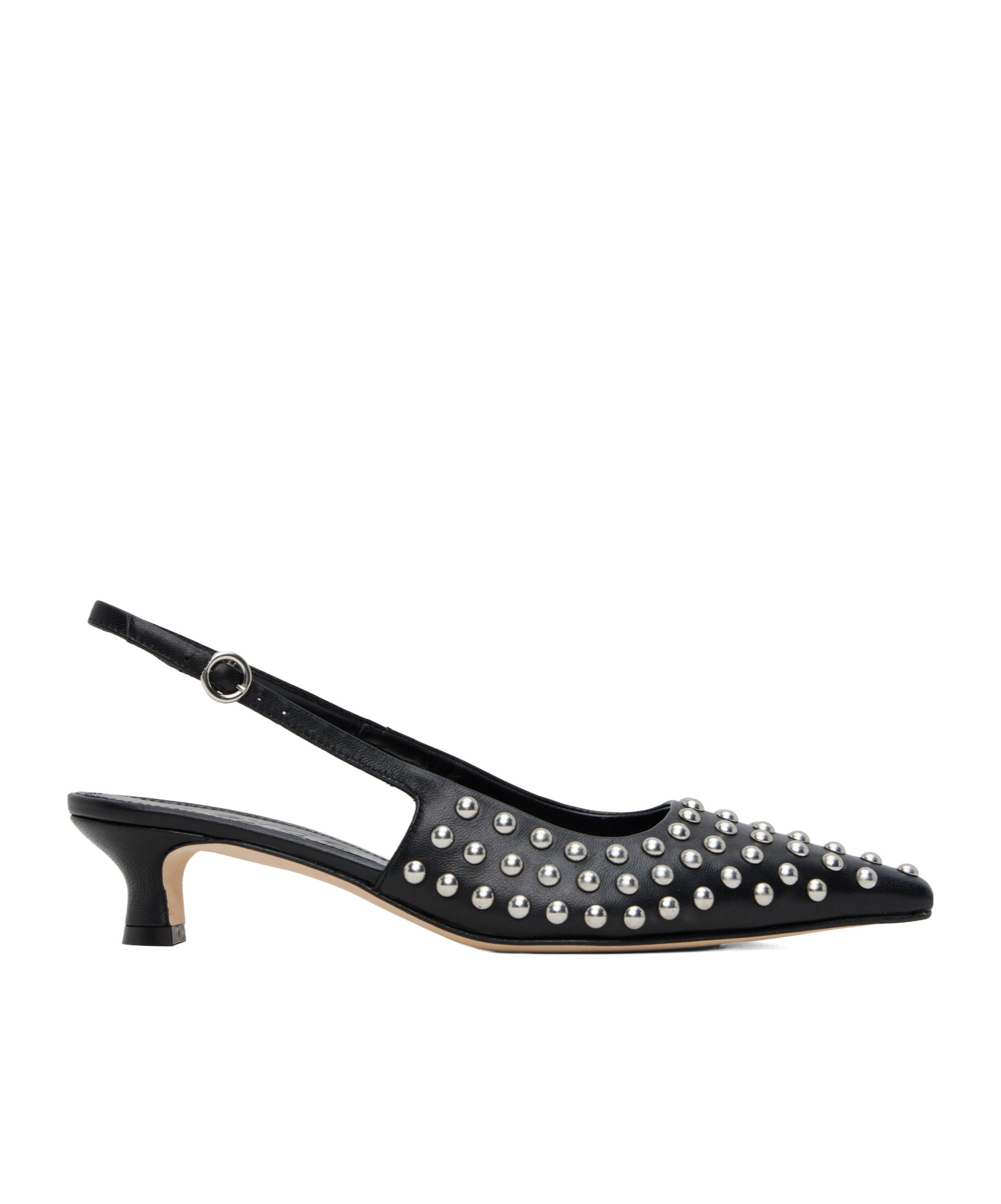 Aeyde Black Catrina Studded Slingback Heels In Black