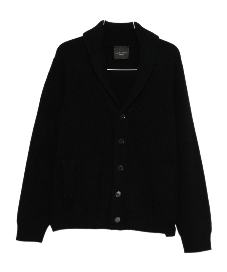 Roberto Collina Button-down Long-sleeved Casual Jacket In Black