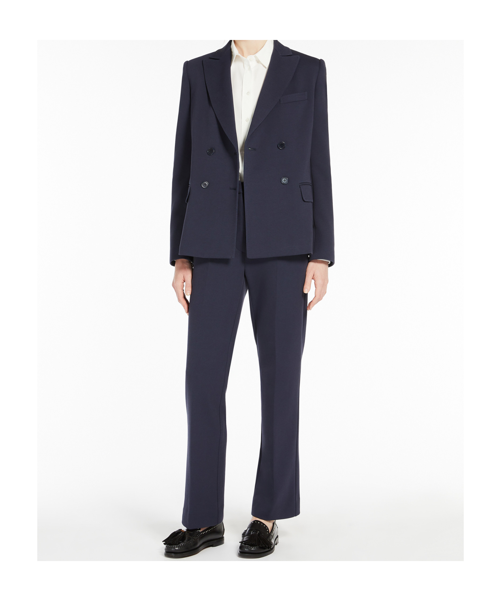 Weekend Max Mara Basco Cropped Straight-leg Pants In Black