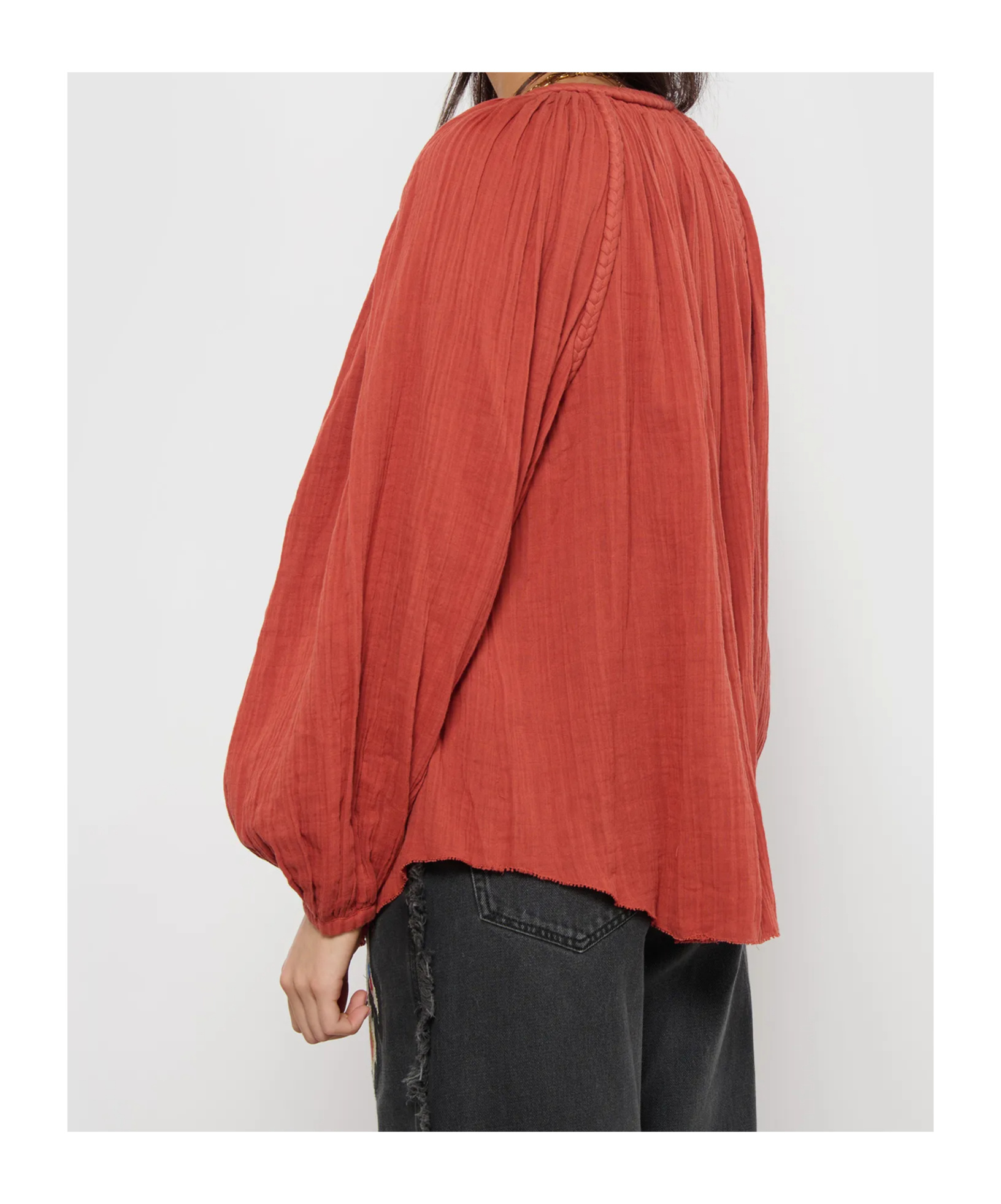 Isabel Marant Crew Neck Top In Red