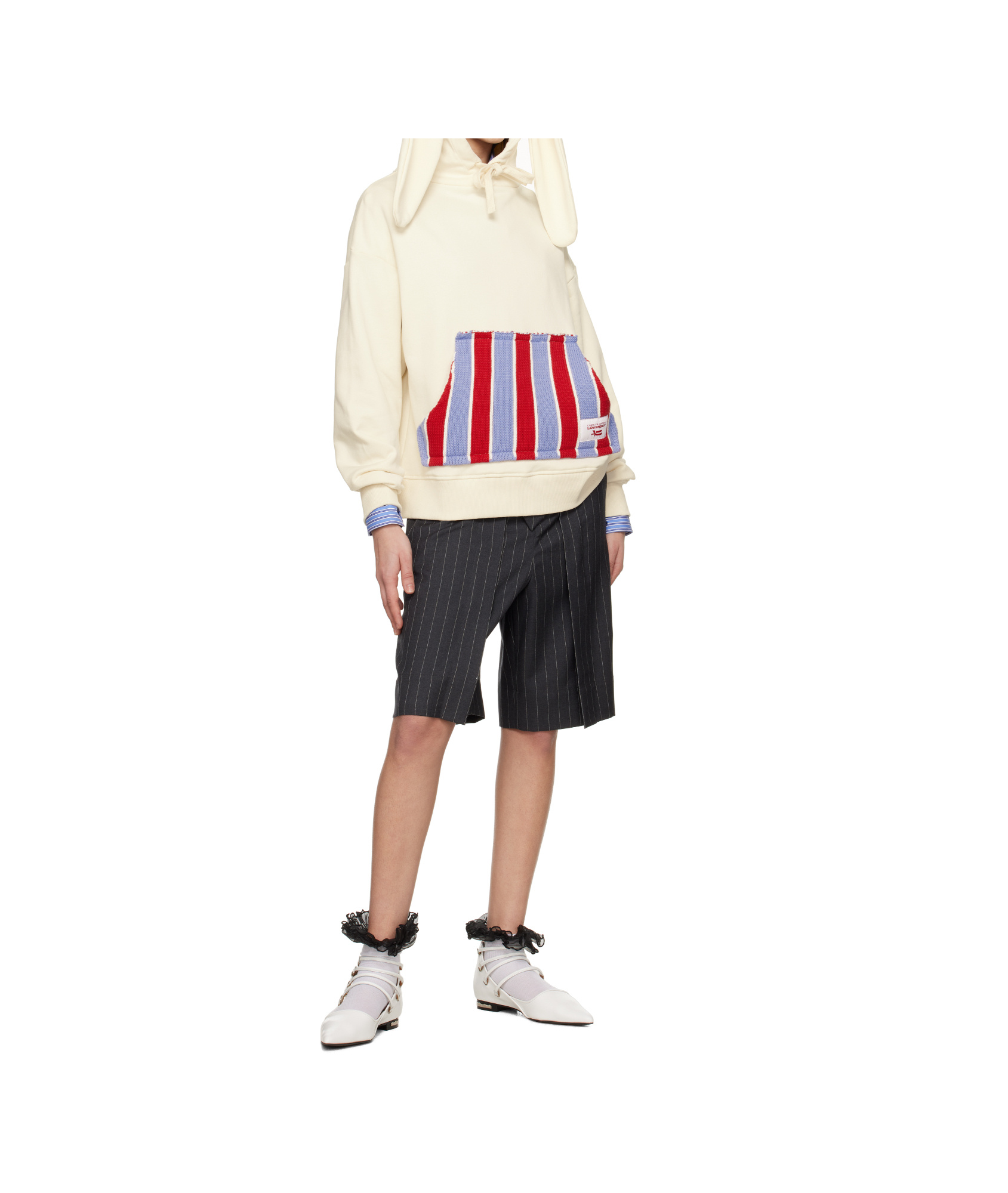 CHARLES JEFFRREY LOVERBOY PATCH RABBIT EARS HOODIE