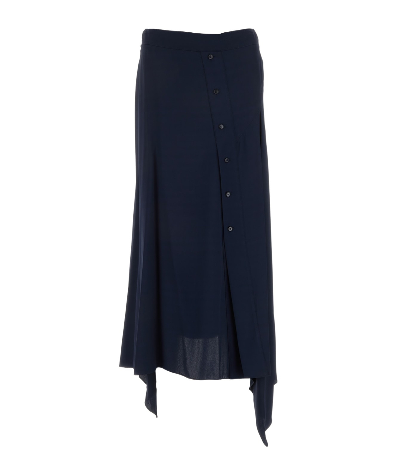 Stella Mccartney Button-detailed Asymmetric Skirt In Black