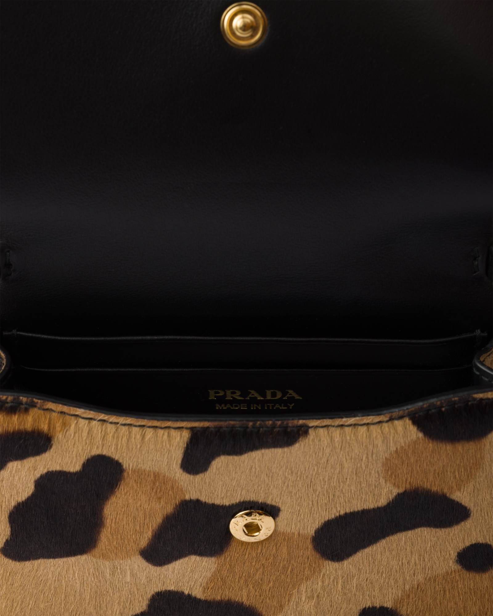 Prada Logo Shoulder Card Bag In Brown