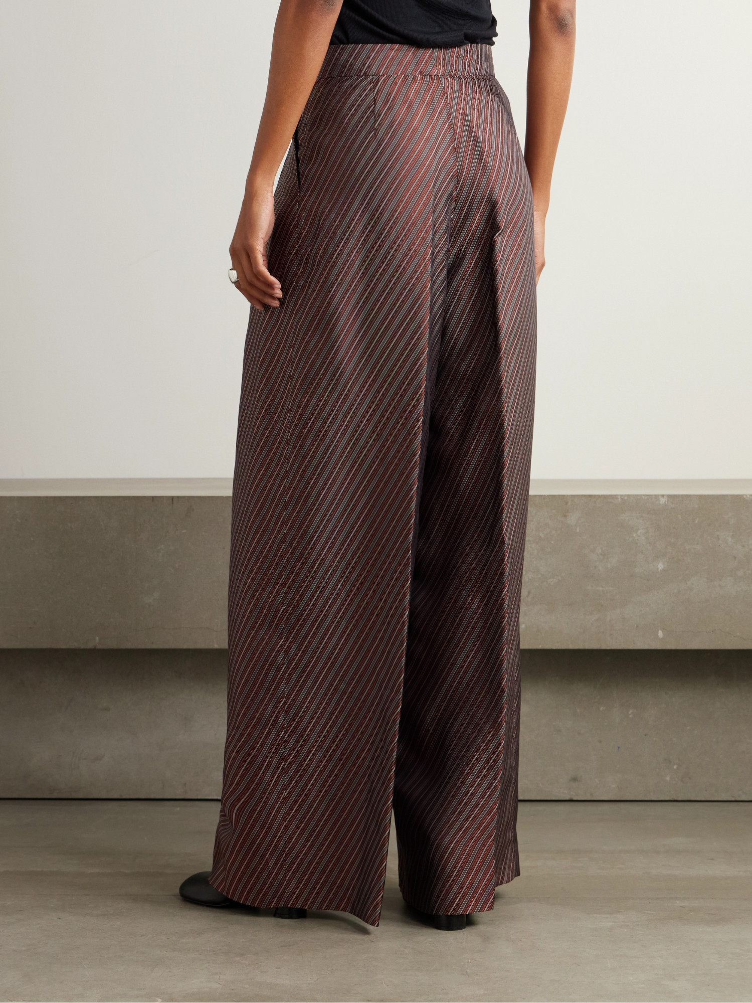 Dries Van Noten Pamplona Wide Leg Trousers In Red