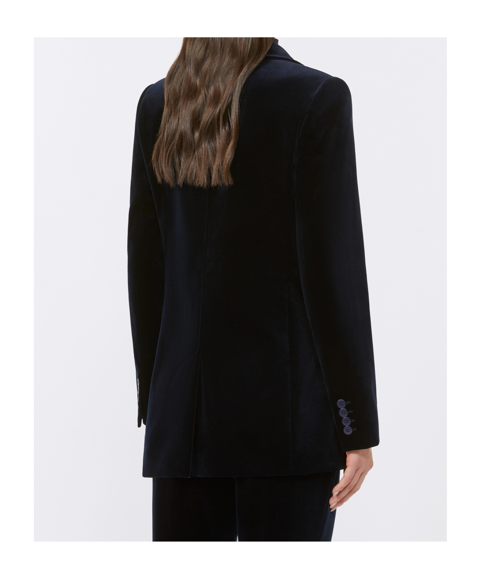 Max Mara Lapel Long-sleeved Suit Jacket In Black