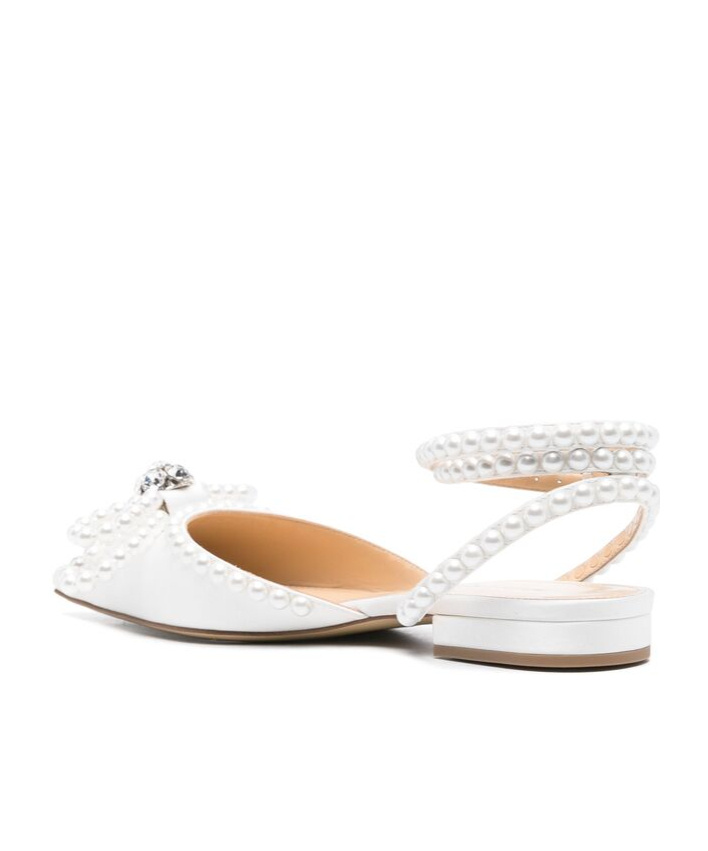 Machmach Pointed Flat Shoes In White