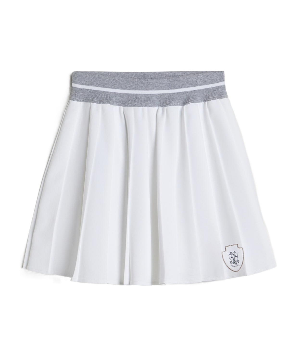 Brunello Cucinelli Techno Poplin Skirt In White