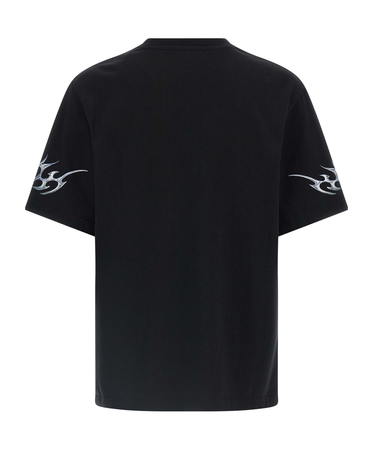Casablanca Blades Printed Organic Cotton-jersey T-shirt In Black