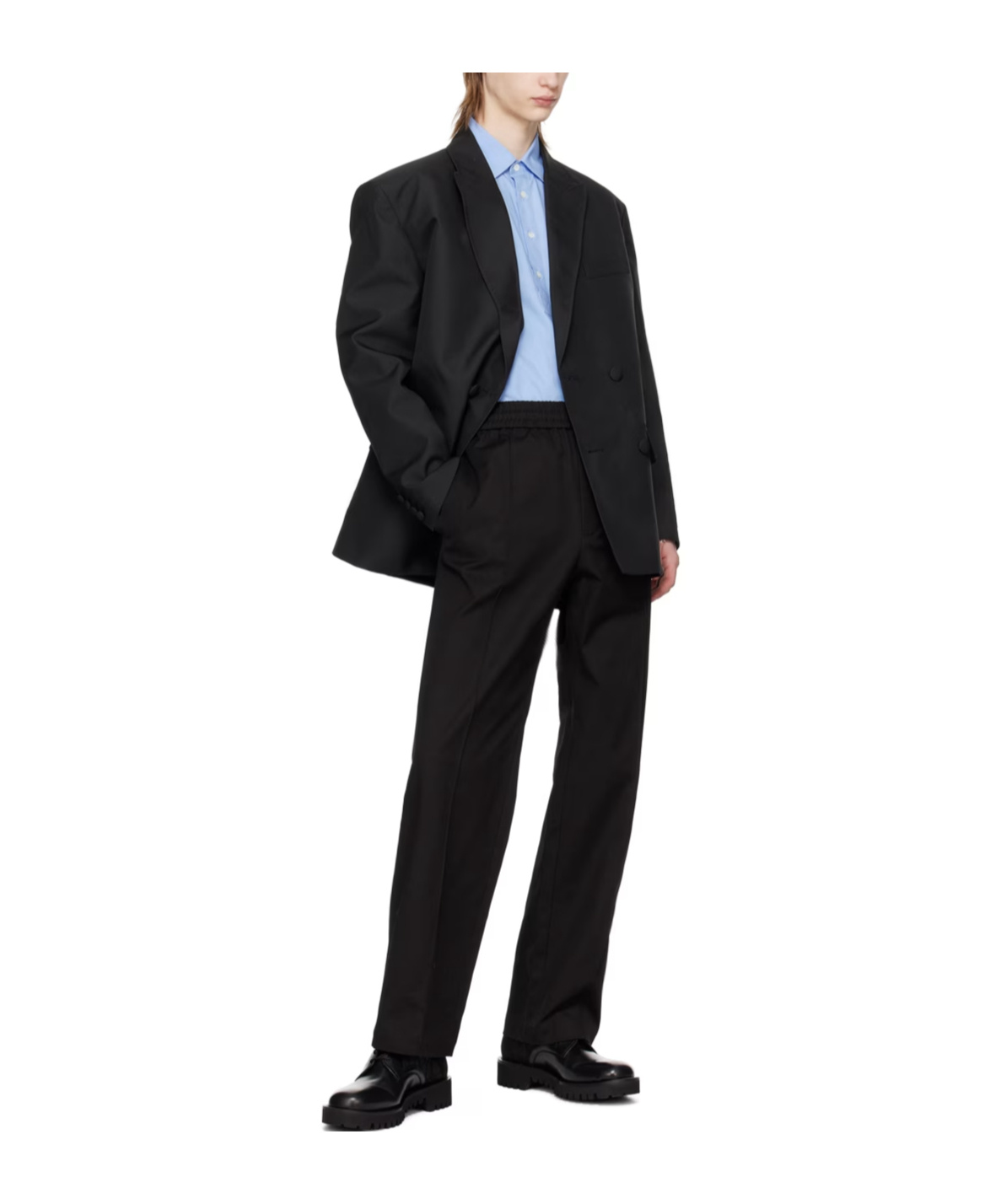 Valentino Sophisticated Wool Blend Jacket In Black