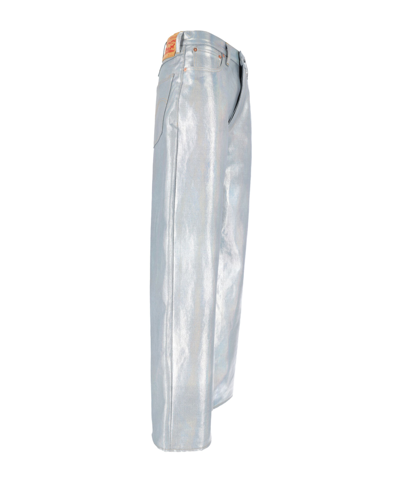 Junya Watanabe X Levis Strauss Logo Straight Jeans In Metallic