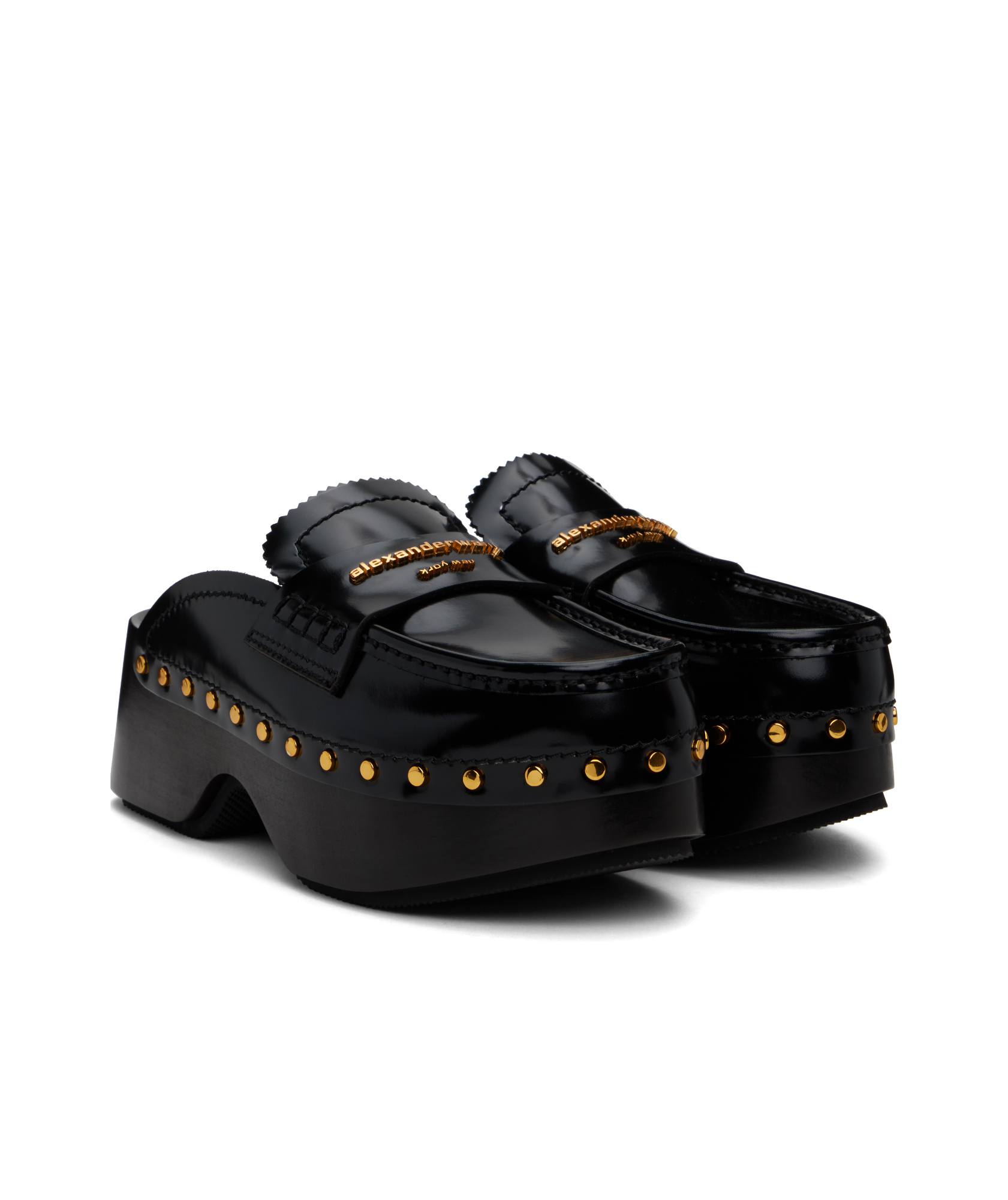Alexander Wang Black Carter Clog Mules In Black