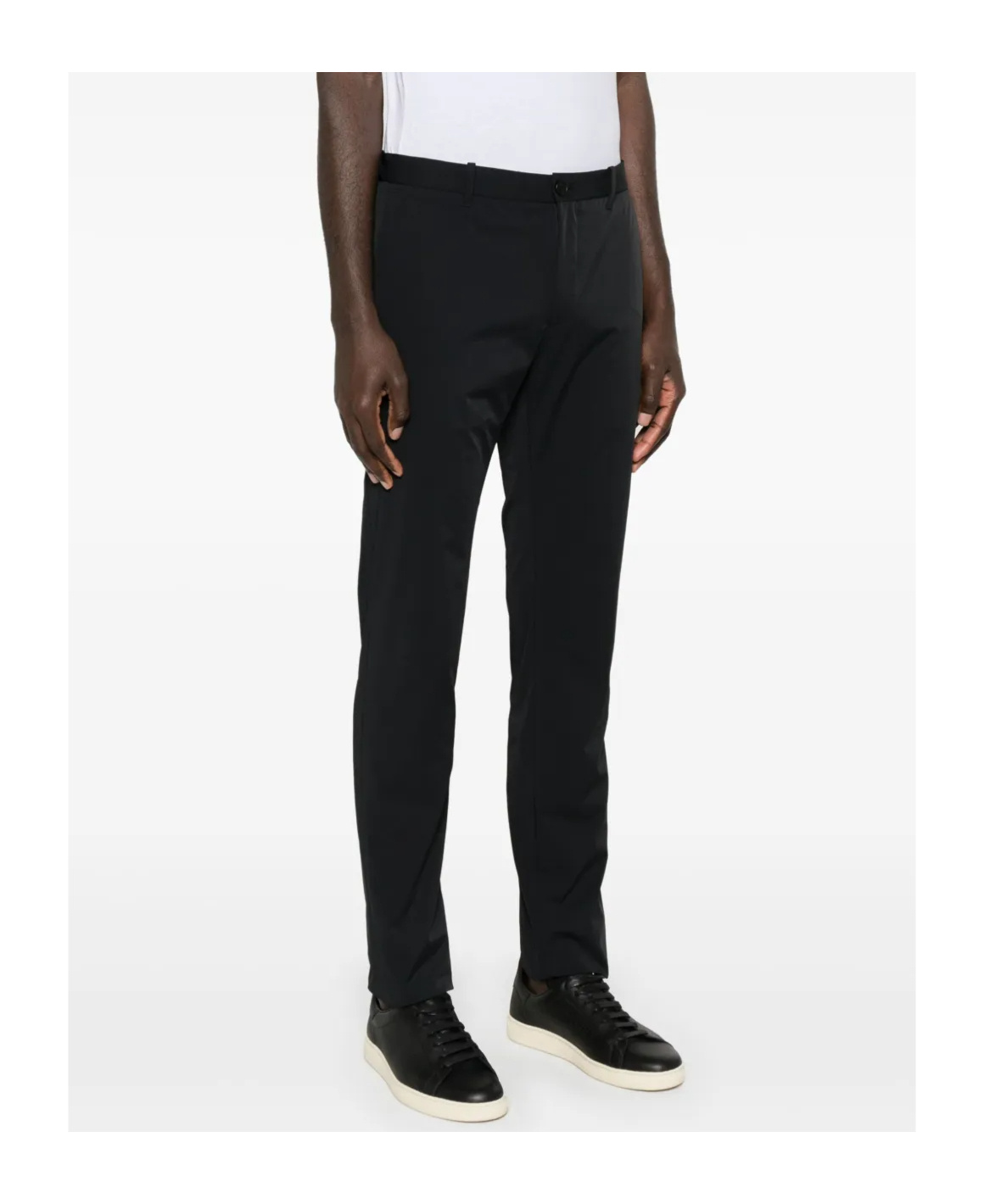 Incotex Tapered Tailored Trousers In Black
