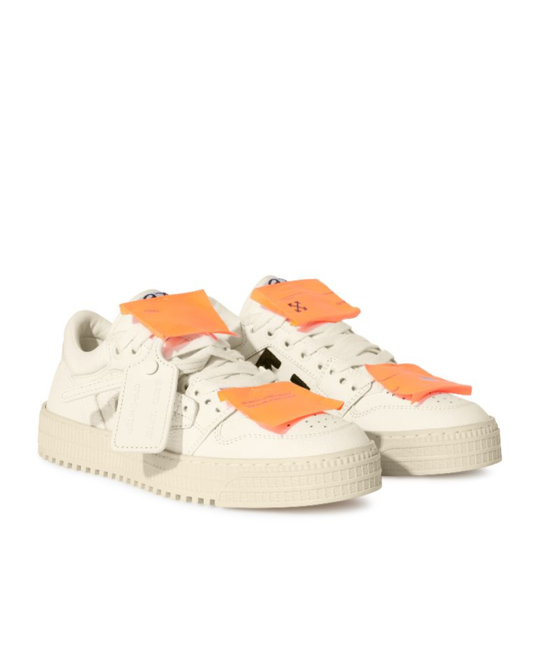 Off-white Low-top Off-court Sneakers With Zip-tie Detail In Neutral