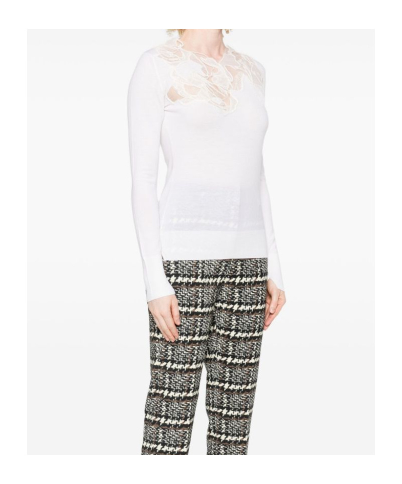 Ermanno Scervino Wool Turtle Neck Sweater In White